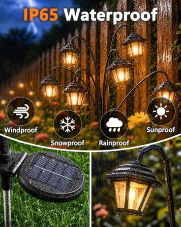 Solar Outdoor Garden Lights Perfect for Pathways, Flower Beds & Lawns (Warm White)