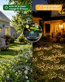 Solar Garden Firework Lights for Lawn Path Patio & Outdoor Night Decor (Warm White)