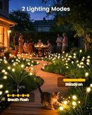 Solar Firefly Garden Lights 48 LED Outdoor Decor for Pathway Yard Patio Party Night Ambience (Warm White)