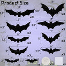 48-Pack Halloween Bat Wall Decor, Spooky Indoor & Outdoor Party Decoration for Haunted Houses (black)