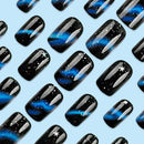 Starry Galaxy Press-On Nails for Parties, Daily Wear, and Special Occasions (Black)