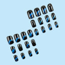 Starry Galaxy Press-On Nails for Parties, Daily Wear, and Special Occasions (Black)