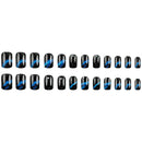 Starry Galaxy Press-On Nails for Parties, Daily Wear, and Special Occasions (Black)