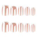 Press-on Nails for Daily Wear, Events, & DIY Manicures, Reusable & Easy to Apply At Home (Nude pink and metallic silver-white)