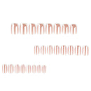 Press-on Nails for Daily Wear, Events, & DIY Manicures, Reusable & Easy to Apply At Home (Nude pink and metallic silver-white)