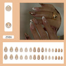 Luxury Almond Press-On Nails For Women, Ideal For Daily Wear & Special Occasions (rose gold)