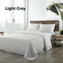 Royal Comfort Bamboo Blended Sheet & Pillowcases Set 1000TC Ultra Soft Bedding - Queen - Light Grey
