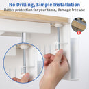 Under Desk Side Laptop Holder Storage with No Drill Cable Management Tray and Pen Storage for Office and Home