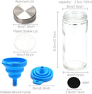 CARLA HOME 24 Glass Spice Jars with Lids, Shaker Tops, 180 Spice Labels, White Pen & Funnel for Kitchen Organization, Spice Rack, Seasoning & Herb Storage