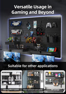 CARLA HOME Pegboard Wall Organizer Kit with 3 Modular Black Panels & 17 Accessories for Gaming, Office & Craft Storage