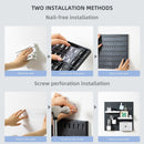 CARLA HOME Pegboard Wall Organizer Kit with 4 Modular Black Pegboards & 19 Accessories for Gaming, Office & Craft Storage (Black)
