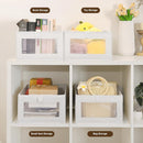 CARLA HOME 6 Pack Closet Storage Bins with Clear Window for Shelves, Clothes, Toys, Wardrobe & Bedroom Organization