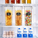 CARLA HOME Airtight Cereal Storage Containers BPA-Free Food Dispensers with Pouring Lids for Pantry & Kitchen (4 Pack 2,5L)