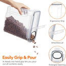 CARLA HOME Airtight Cereal Storage Containers BPA-Free Food Dispensers with Pouring Lids for Pantry & Kitchen (4 Pack 2,5L)