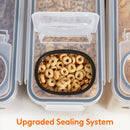 CARLA HOME Airtight Cereal Storage Containers BPA-Free Food Dispensers with Pouring Lids for Pantry & Kitchen (4 Pack 2,5L)
