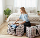 CARLA HOME 6 Pack Large Moving Storage Bags with Zipper & Handles for Clothes, Bedding, Blankets, Dorm & Travel (80x55x25cm)