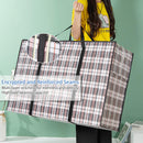 CARLA HOME 6 Pack Large Moving Storage Bags with Zipper & Handles for Clothes, Bedding, Blankets, Dorm & Travel (80x55x25cm)