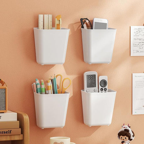 CARLA HOME 4-Pack Self-Adhesive Wall Storage Box for Cabinet Doors, Kitchen, Bathroom & Office