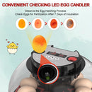 CARLA HOME 12 Egg Incubator with Automatic Turning, LED Display, Humidity & Temperature Control, Auto Water System & Built-in Egg Candler for Chicken, Duck, Quail, Goose