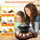 CARLA HOME 12 Egg Incubator with Automatic Turning, LED Display, Humidity & Temperature Control, Auto Water System & Built-in Egg Candler for Chicken, Duck, Quail, Goose