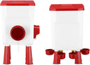 CARLA HOME Automatic Chicken Feeder Waterer Set with 8KG Food 7L Water Capacity for Coop, Chickens, Ducks, Quails (Red)