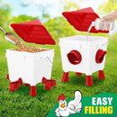 CARLA HOME Chicken Feeder Waterer Set, Automatic Gravity Dispenser with 8KG Food & 8L Water Capacity, 4 Ports & Cups, Clean Poultry Feeding for Coop, Duck, Quail, Hen