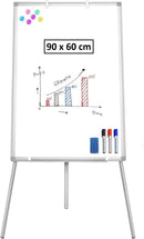 CARLA HOME Whiteboard Easel Portable Magnetic Dry Erase Board with Adjustable Tripod Stand & Height Adjustable for Office & Home (90x60cm)
