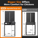 CARLA HOME Solar Automatic Chicken Coop Door with Timer, Light Sensor, Remote Control, Anti-Pinch, LED Screen & USB Charging