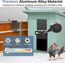 CARLA HOME Solar Automatic Chicken Coop Door with Timer, Light Sensor, Remote Control, Anti-Pinch, LED Screen & USB Charging