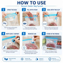 CARLA HOME Automatic Vacuum Sealer Kit - 10 Reusable Bags - White - Food Vacuum Set