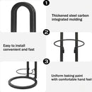CARLA HOME 4 Tier Ball Storage Rack - Vertical Metal Stand - Black - Basketball Hoop