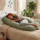 CARLA HOME U Shape Pregnancy Pillow Full Body Support - Green - Polyester - Full Body Pillow