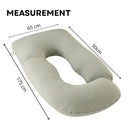 CARLA HOME U Shape Pregnancy Pillow Full Body Support - Green - Polyester - Full Body Pillow