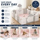 CARLA HOME Baby Play Mat 100x150cm, Thick Foam Crawling Mat, Infants, Pink