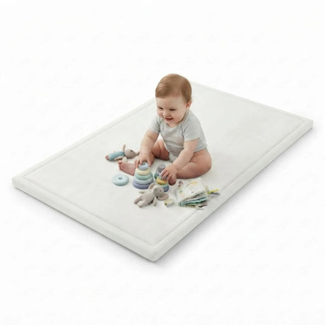 CARLA HOME Baby Play Mat 100x150cm, Thick Foam Crawling Mat, Infants, White
