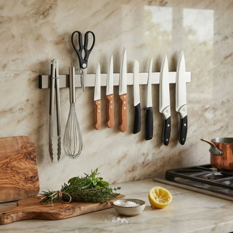 CARLA HOME Magnetic Knife Strip 40cm, Premium Stainless Steel Wall Rack Kitchen