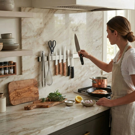 CARLA HOME Magnetic Knife Strip 40cm, Premium Stainless Steel Wall Rack Kitchen