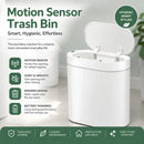 CARLA HOME 7L Automatic Trash Bin with Lid, Motion Sensor Garbage Can White