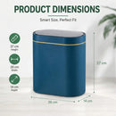 CARLA HOME 7L Automatic Trash Bin with Lid, Motion Sensor Garbage Can Blue