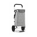 CARLA HOME Foldable Shopping Trolley, Aluminium Cart, 45L, Waterproof, Grey