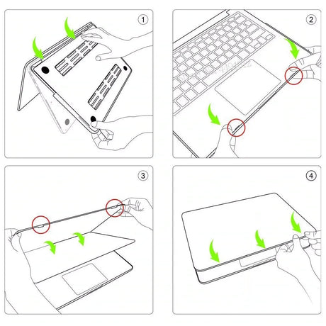 MacBook Air Hard Shell Case in Matte Green with Keyboard Cover for A2337/A2179/A1932