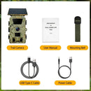 4K 60MP Black Solar Trail Camera with Night Vision and Wi-Fi Connectivity