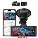 4K Dash Camera with Touch Screen, Black, Front and Rear, 64GB Card Included