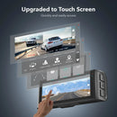 4K Dash Camera with Touch Screen, Black, Front and Rear, 64GB Card Included