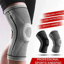 Black Knee Compression Sleeve for Sports, Arthritis Relief, Silicone Support, Size L