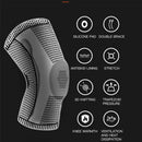 Knee Compression Sleeve in Grey for Arthritis Relief and Sports Support