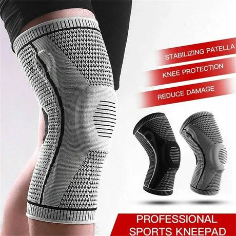 Knee Compression Sleeve in Grey for Arthritis Relief and Sports Support