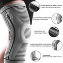 Silicone Knee Compression Sleeve in Gray for Arthritis Support, Size XL