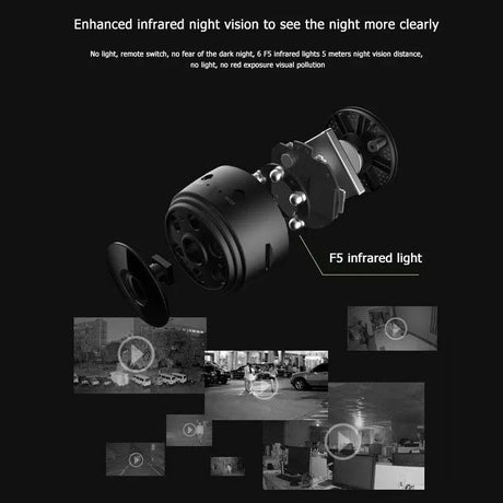 Mini WiFi Wireless IP Surveillance Camera 1080P HD Black