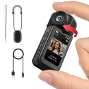 2.7K HD Mini Action Camera with 180° Rotating Lens, Portable Design, 64GB TF Card Included